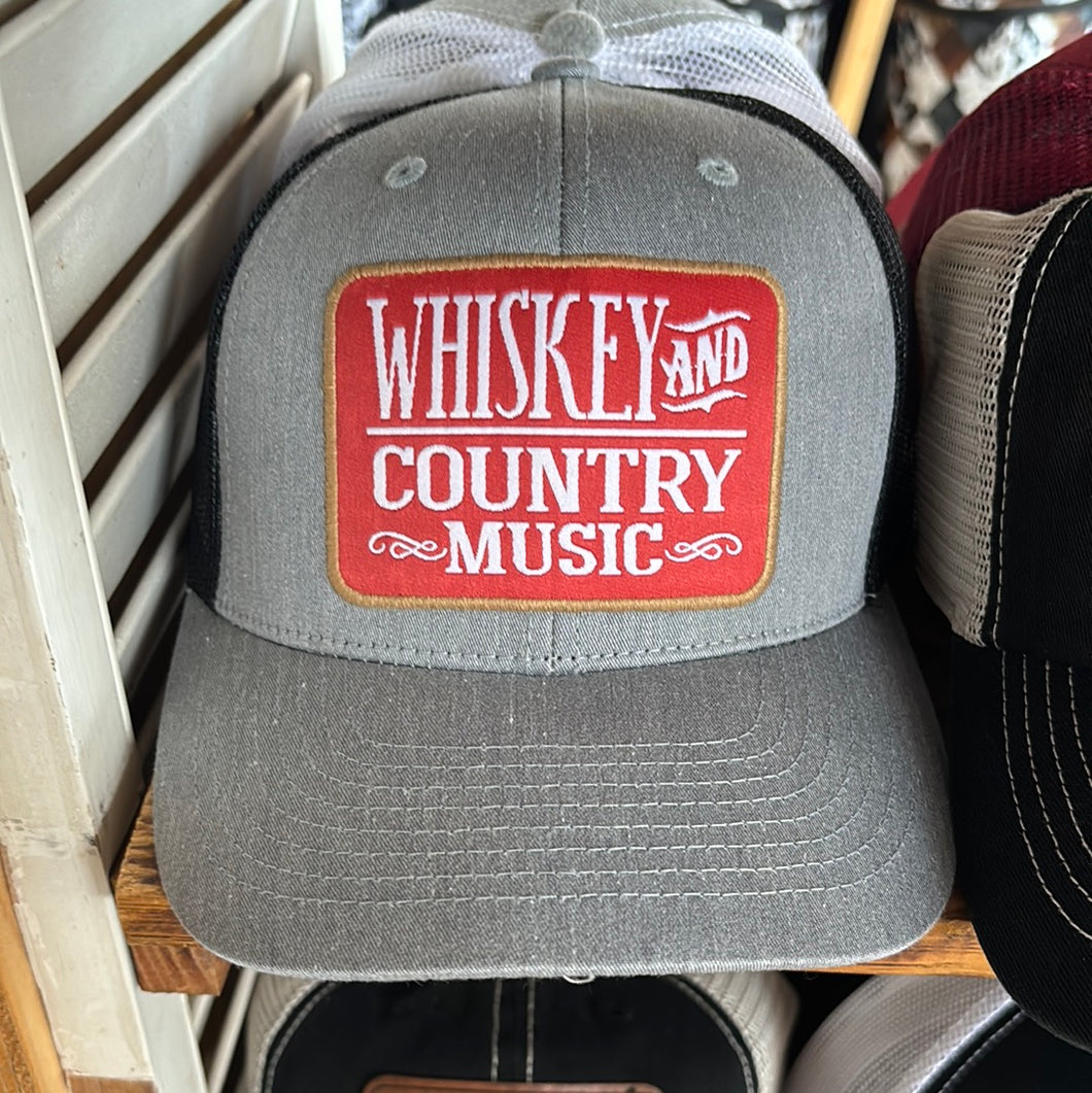 Whiskey and country music (guy hat)