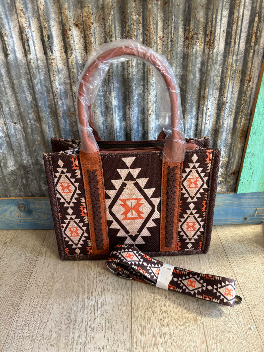 Dark brown bohemian style purse