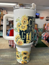 Load image into Gallery viewer, Cow girl with sunflowers 40oz
