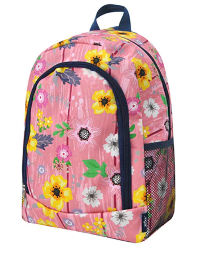 Pink and sunflower backpack