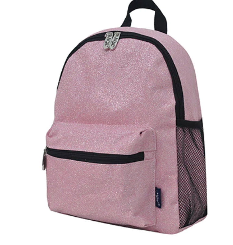 Pink glitter backpack