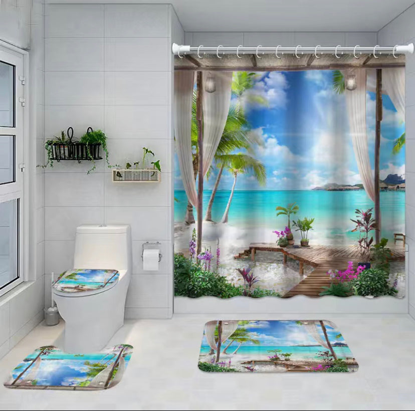 Beach bathroom set