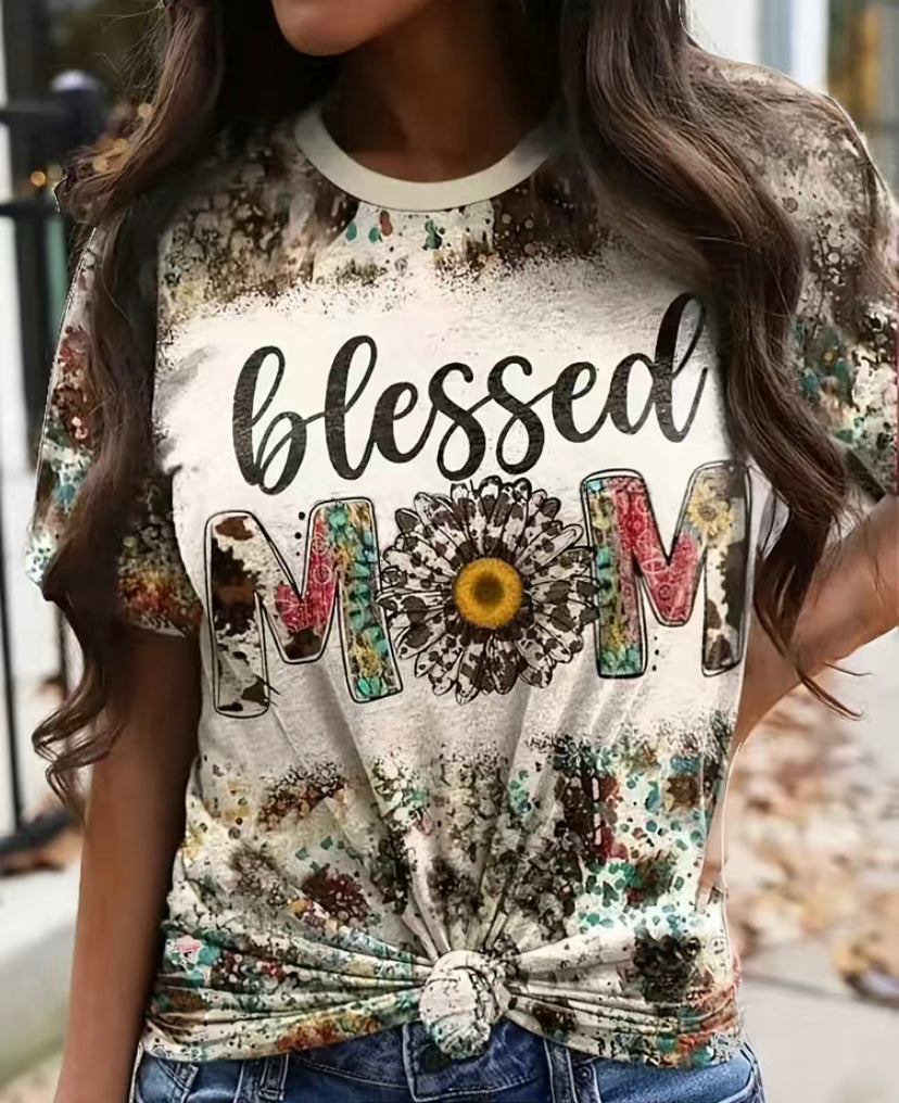 Blessed mom t-shirt