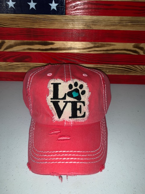 love with paw print