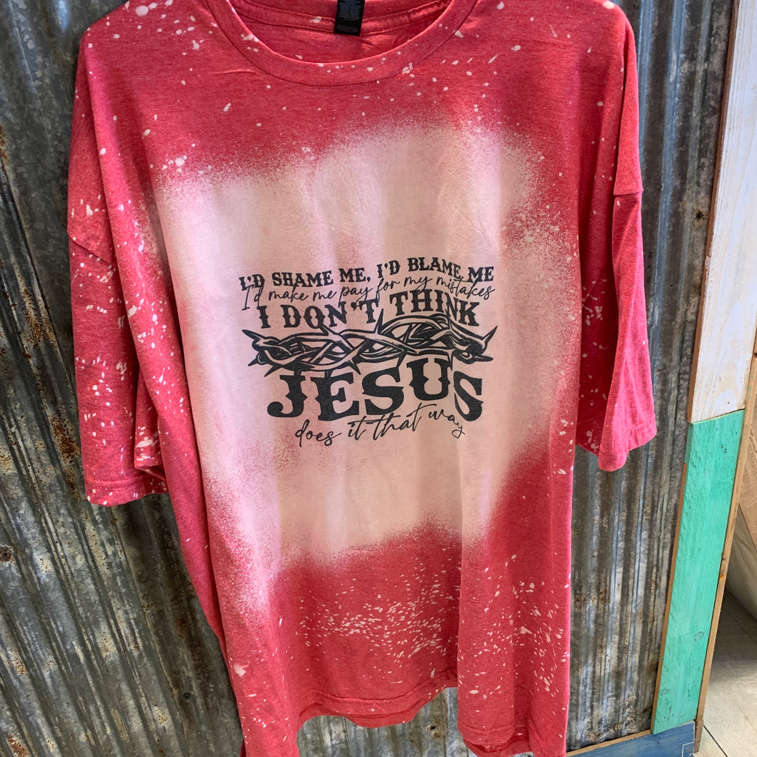 Religious bleach t-shirt