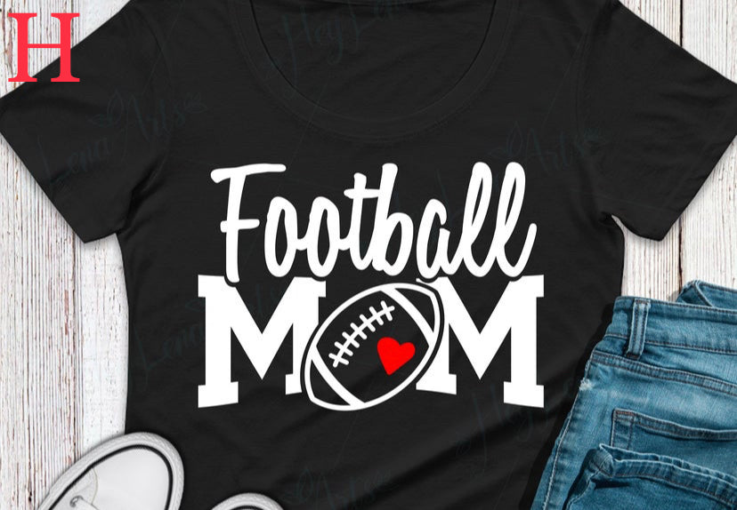 Football mom bleach t-shirt