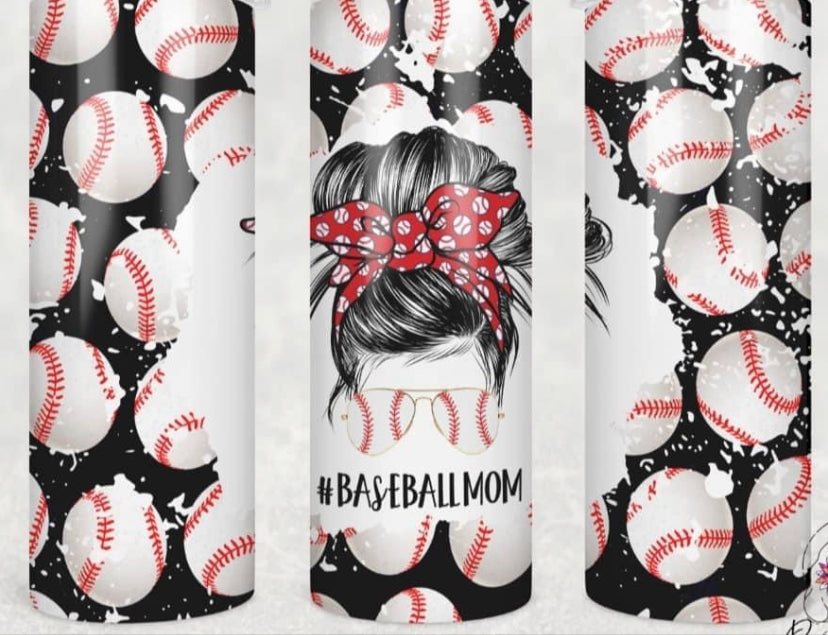 Baseball Mom life tumbler