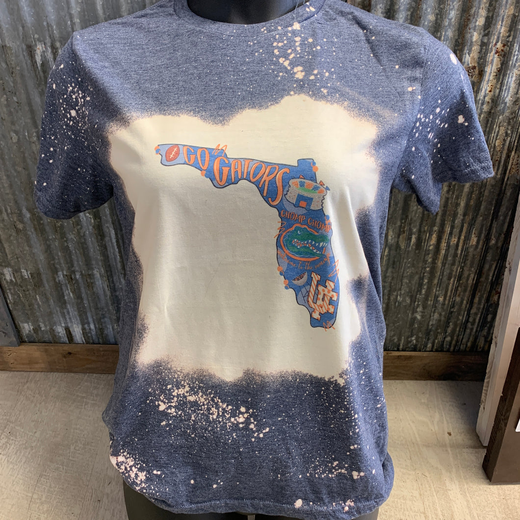Florida with gators bleach t-shirt