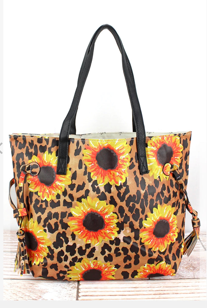 sunflower (leopard) purse