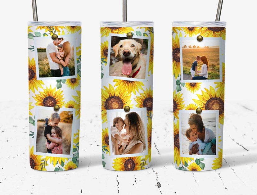 Sunflower picture cup tumbler