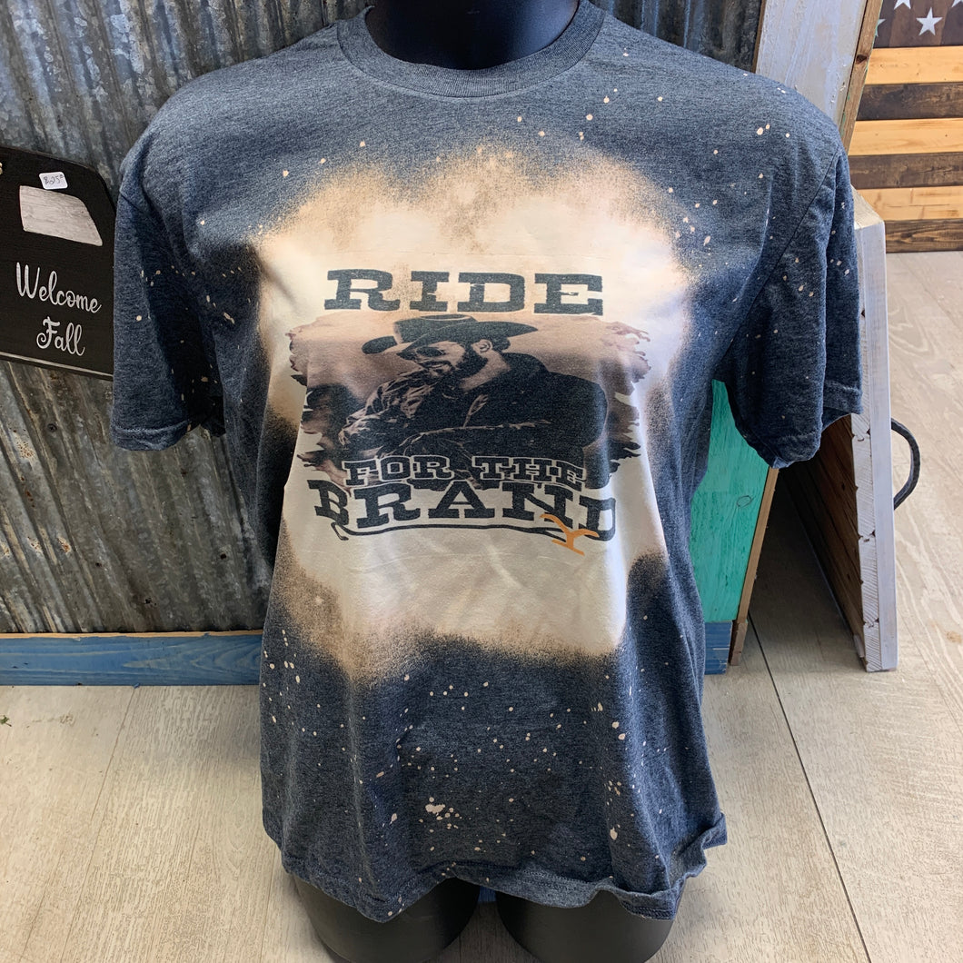 Ride for the brand (Yellowstone) bleach t-shirt