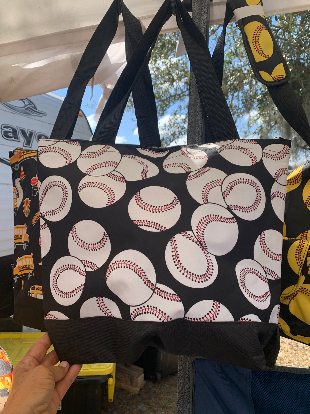 Baseball bag with change purse