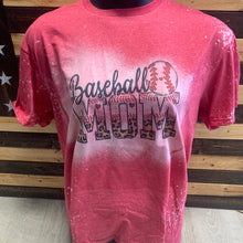 Load image into Gallery viewer, Baseball mom bleach t-shirt
