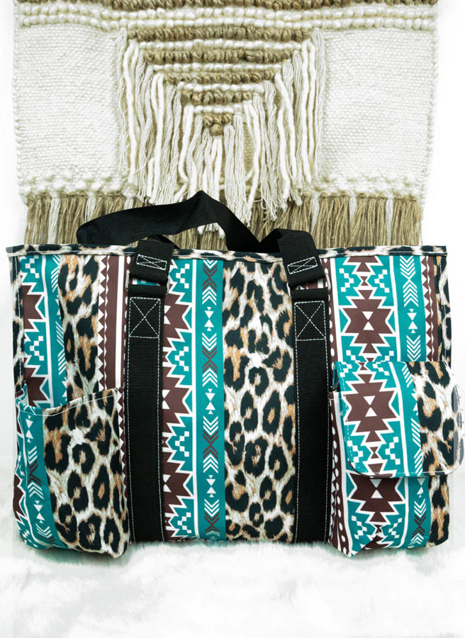 Aztec leopard (medium) bag