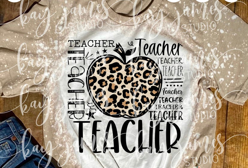 Teacher shirt bleach t-shirt