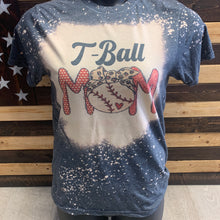 Load image into Gallery viewer, T ball Baseball mom bleach t-shirt
