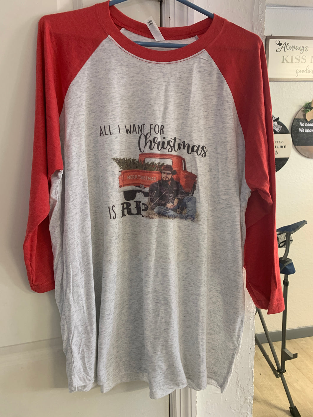 Yellowstone (rip for Christmas) raglan baseball shirt