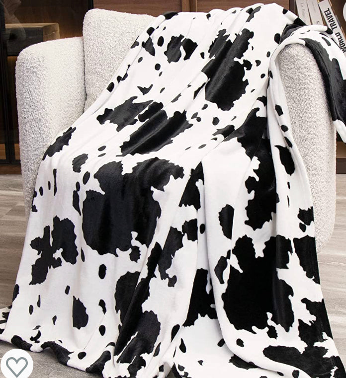 Cow hide (blanket) black/white