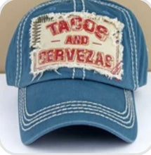 Load image into Gallery viewer, Taco and cervezaes baseball hat
