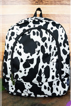 Load image into Gallery viewer, Black cow hide backpack
