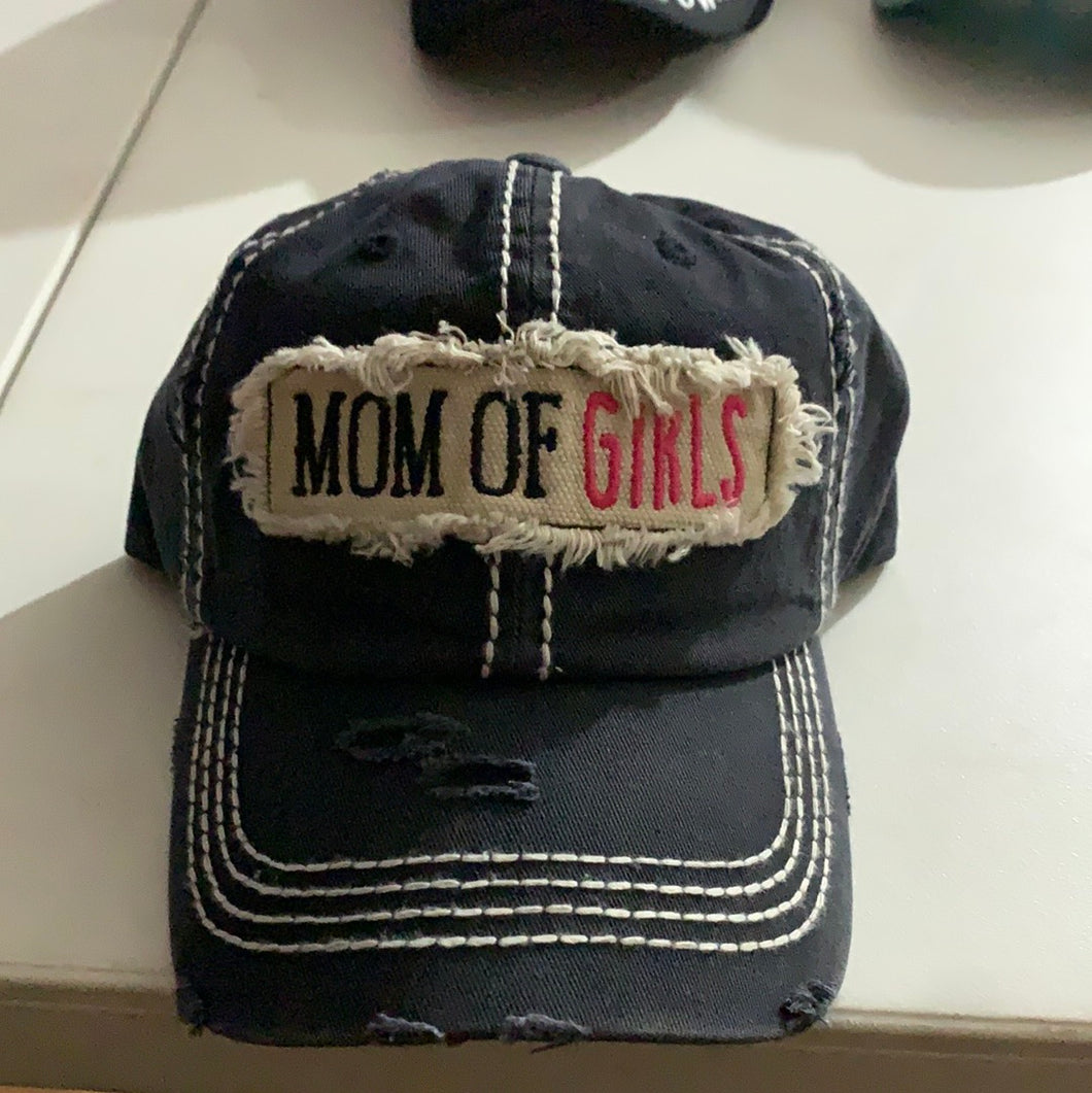 Mom of girls baseball hat