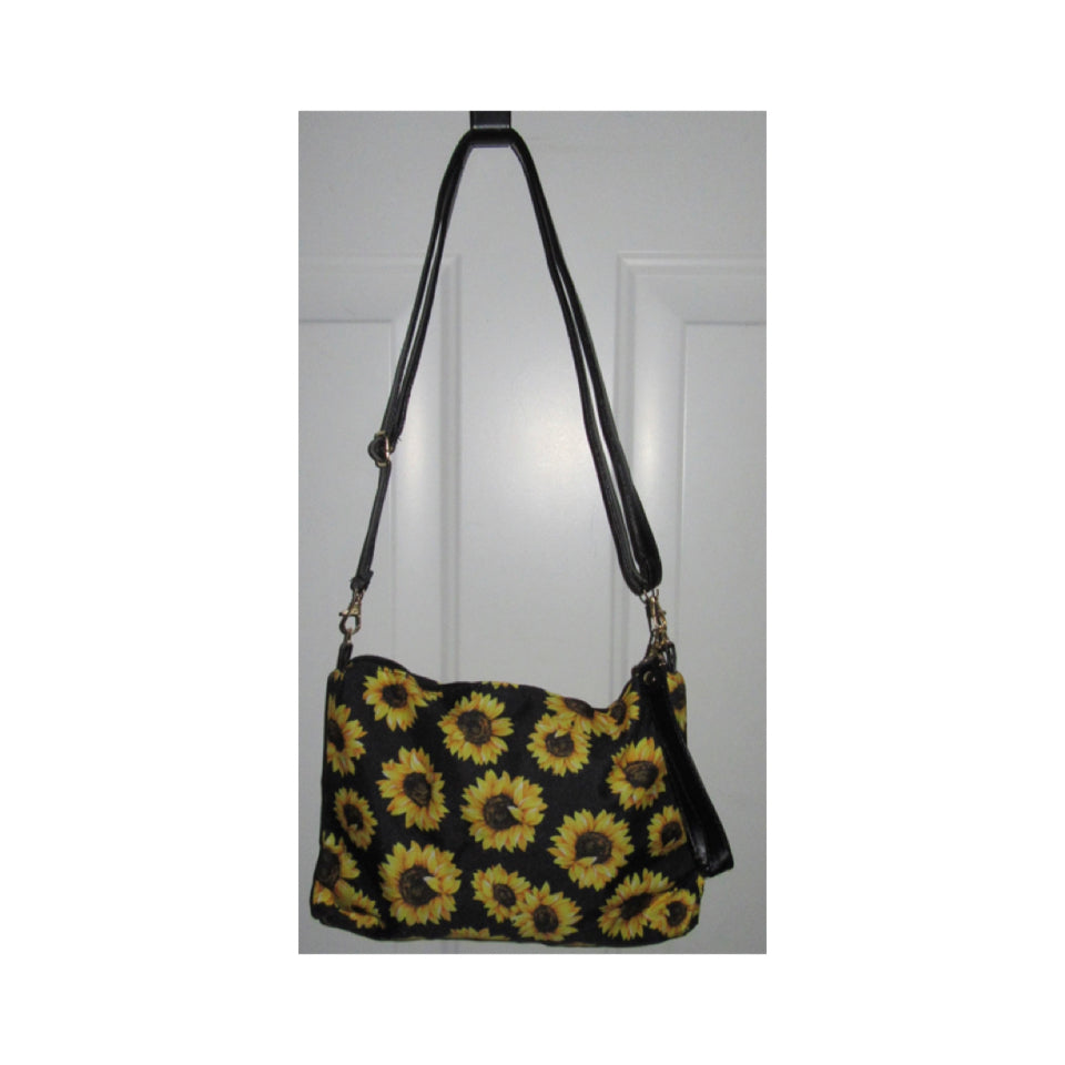 sunflower crossbody bags with wristlet