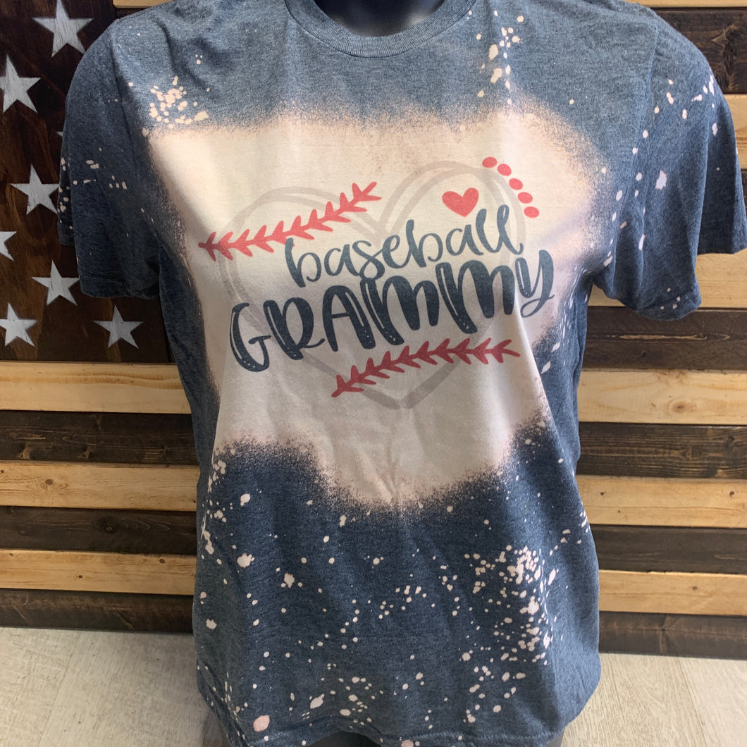 Baseball grammy bleach t-shirt