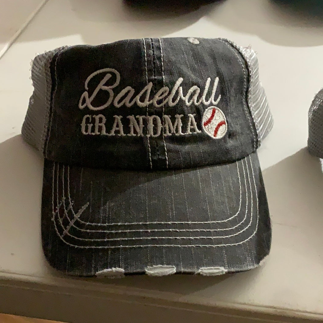 Baseball grandma baseball hat