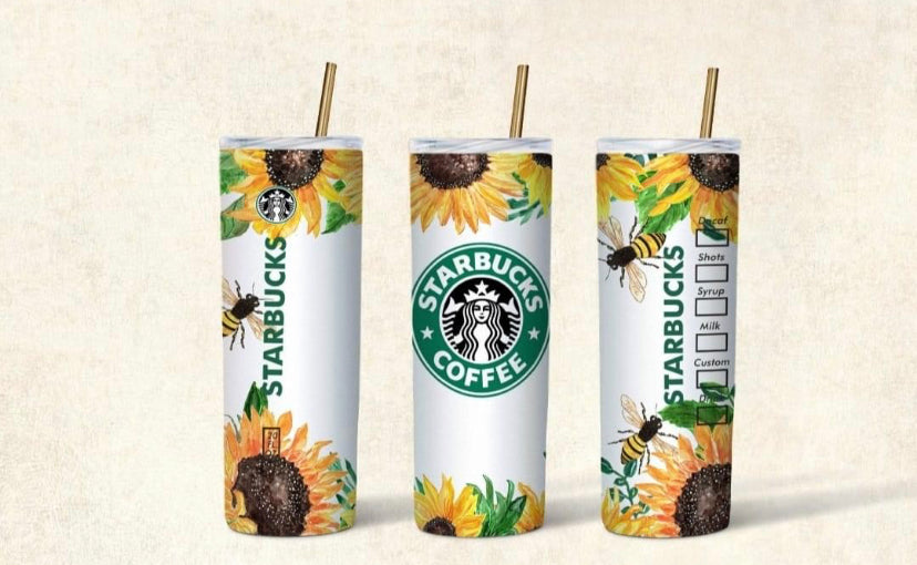 Starbucks/sunflower tumbler