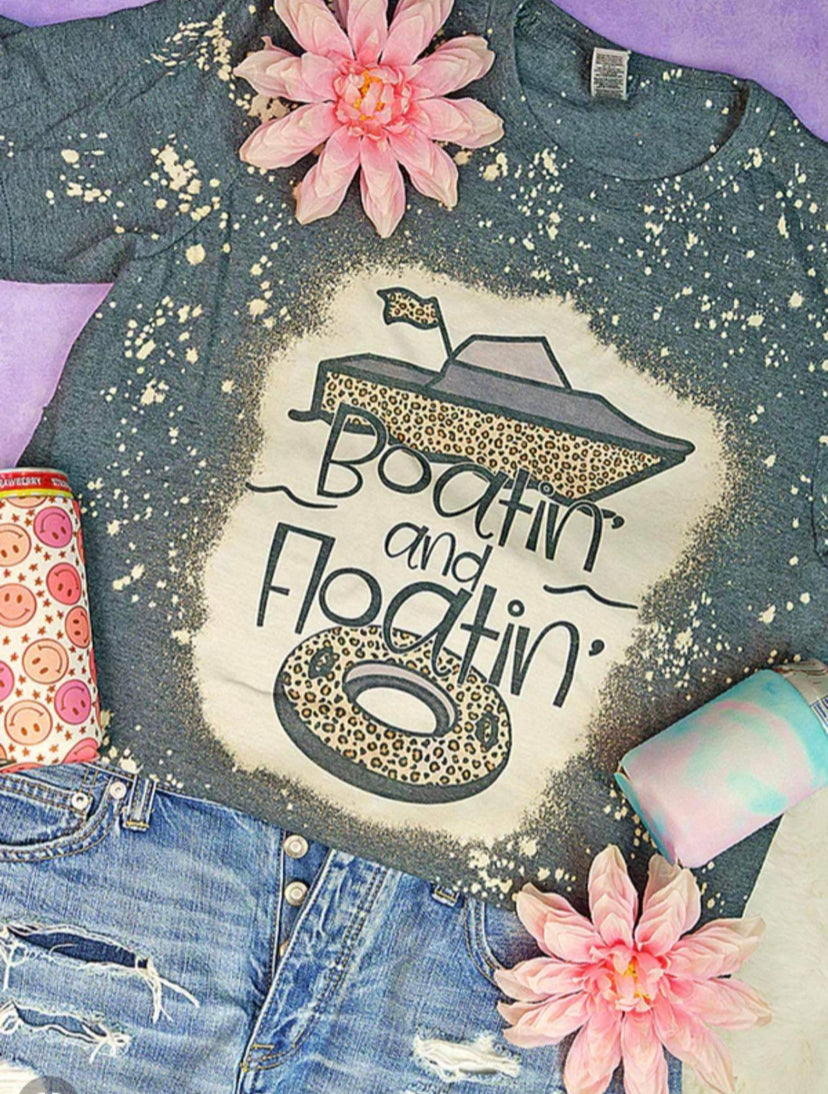 Boatin’ and Floatin’ bleach t-shirt