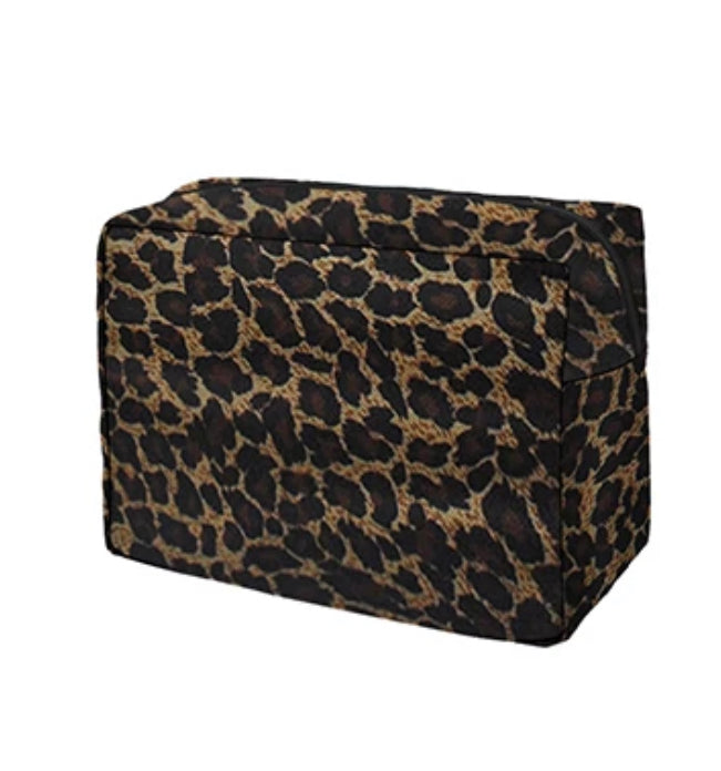 Leopard make up bag