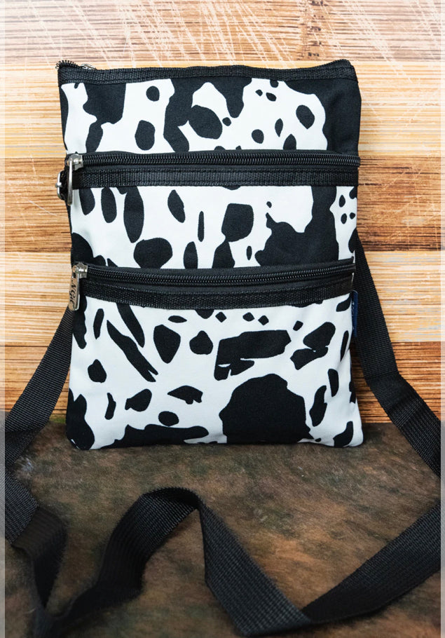 Cow hid (black) cross body bag