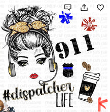 Load image into Gallery viewer, 911/dispatcher bleach t-shirt
