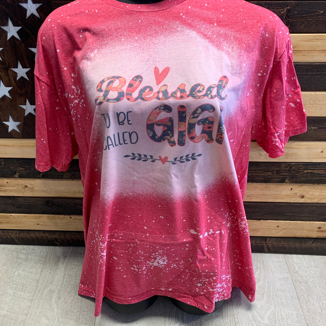 Blessed to be called Gigi bleach t-shirt