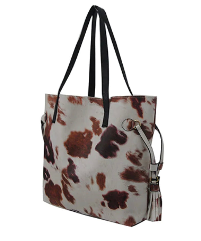 Cow hid (brown) purse