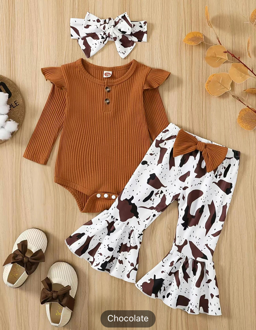 brown cow print (kid cloths)