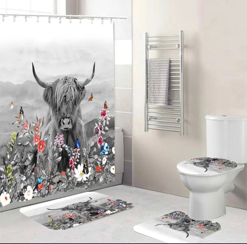 Highlander cow bathroom set