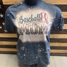 Load image into Gallery viewer, Baseball mom bleach t-shirt
