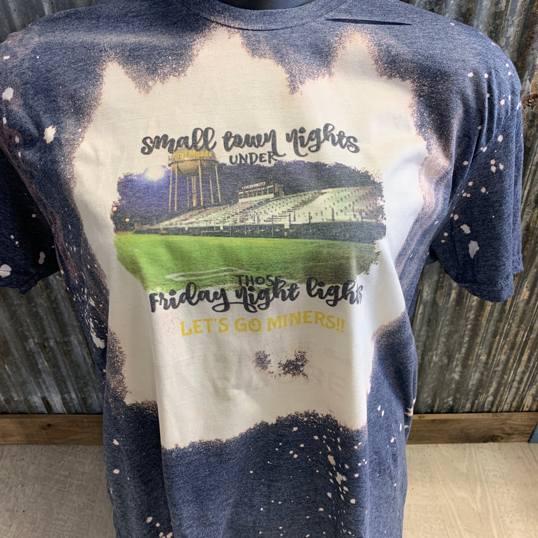 Small town Friday. Night lights bleach t-shirt