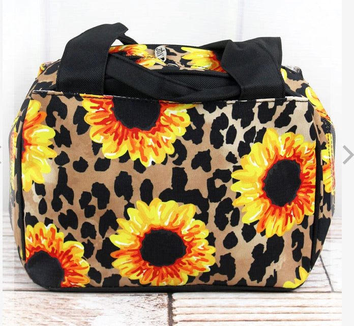 Sunflower and leopard lunch box