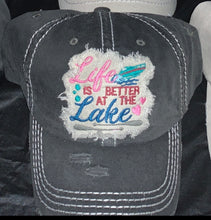 Load image into Gallery viewer, LIFE IS BETTER AT THE LAKE baseball hat
