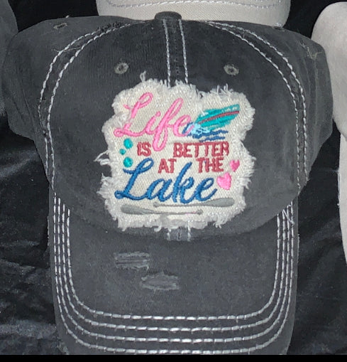 LIFE IS BETTER AT THE LAKE baseball hat