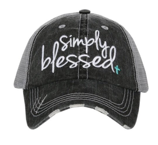 Simply Blessed (teal) hat